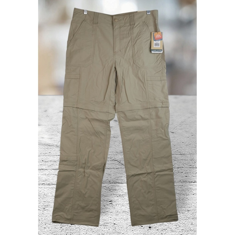 Royal Robbins Bug Barrier Traveler Convertible Men's Pant Size 42x32 Khaki NWT